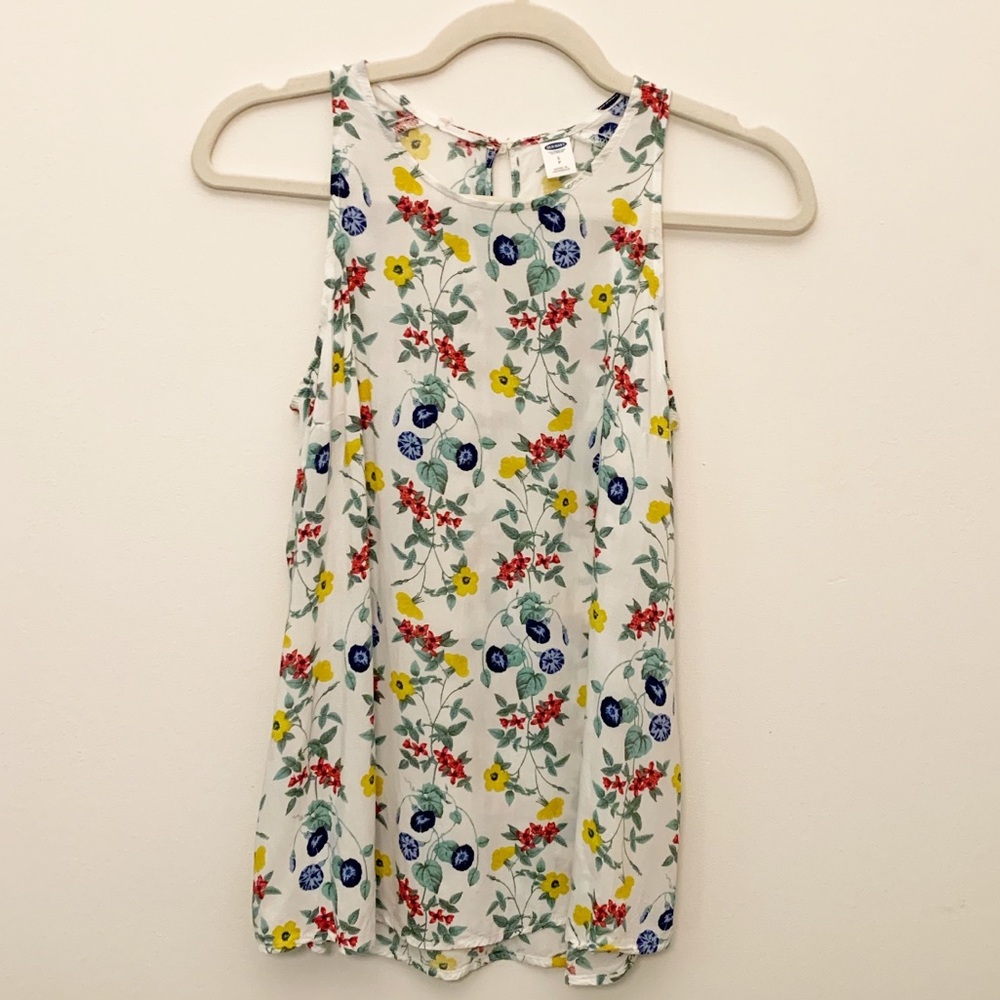 Old Navy Floral High-Neck Tank Top Women’s S
